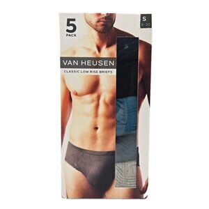 5 Pack Van Heusen Underwear Low Rise Briefs S 28-30  Multicolor Green & Blue NWT